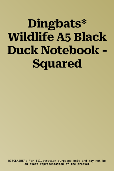 Dingbats* Wildlife A5 Black Duck Notebook - Squared