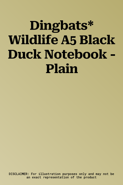 Dingbats* Wildlife A5 Black Duck Notebook - Plain