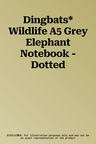 Dingbats* Wildlife A5 Grey Elephant Notebook - Dotted