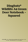 Dingbats* Wildlife A4 Green Deer Notebook - Squared