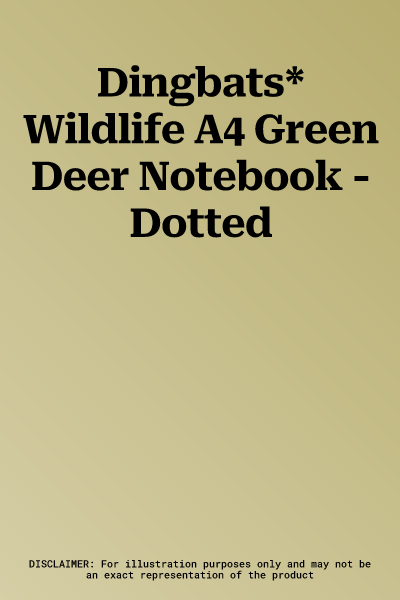 Dingbats* Wildlife A4 Green Deer Notebook - Dotted