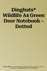 Dingbats* Wildlife A4 Green Deer Notebook - Dotted