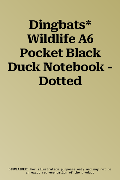 Dingbats* Wildlife A6 Pocket Black Duck Notebook - Dotted