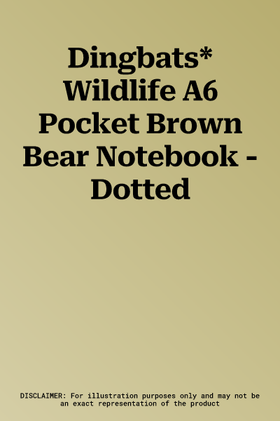 Dingbats* Wildlife A6 Pocket Brown Bear Notebook - Dotted