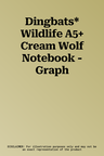 Dingbats* Wildlife A5+ Cream Wolf Notebook - Graph