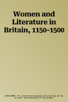 Women and Literature in Britain, 1150-1500