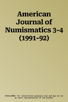 American Journal of Numismatics 3-4 (1991-92)