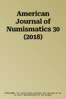 American Journal of Numismatics 30 (2018)