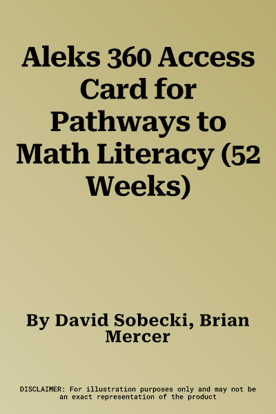 Aleks 360 Access Card for Pathways to Math Literacy (52 Weeks)