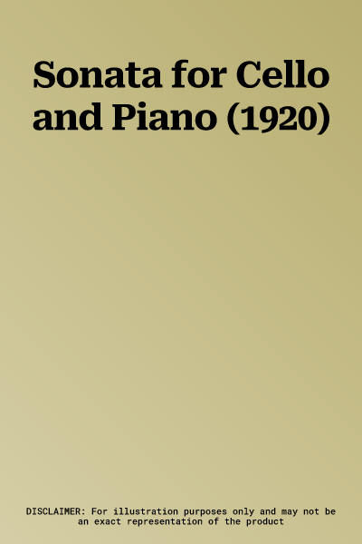 Sonata for Cello and Piano (1920)