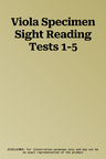 Viola Specimen Sight Reading Tests 1-5