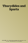 Thucydides and Sparta