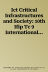 Ict Critical Infrastructures and Society: 10th Ifip Tc 9 International Conference on Human Choice and Computers, Hcc10 2012, Amsterdam, the Netherland