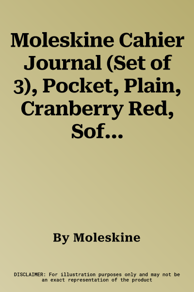 Moleskine Cahier Journal (Set of 3), Pocket, Plain, Cranberry Red, Soft Cover (3.5 X 5.5) (Red)