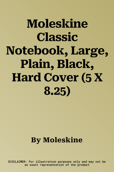 Moleskine Classic Notebook, Large, Plain, Black, Hard Cover (5 X 8.25)