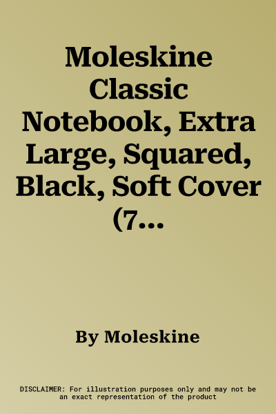 Moleskine Classic Notebook, Extra Large, Squared, Black, Soft Cover (7.5 X 10)