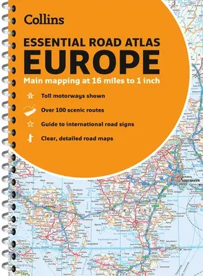 Collins Essential Road Atlas Europe (New Edition, New)