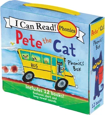 Pete the Cat 12-Book Phonics Fun!: Includes 12 Mini-Books Featuring Short and Long Vowel Sounds