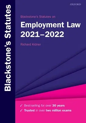 Blackstone's Statutes on Employment Law 2021-2022 (Thirty-First)