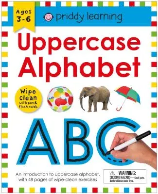 Wipe Clean Workbook: Uppercase Alphabet (Enclosed Spiral Binding): Ages 3-6; Wipe-Clean with Pen & Flash Cards