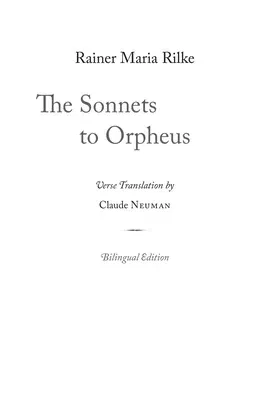 The Sonnets to Orpheus