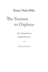 The Sonnets to Orpheus