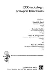 Ecotoxicology: Ecological Dimensions (1996)