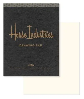 House Industries Drawing Pad: 40 Acid-Free Sheets, Drawing Tips, Extra-Thick Backing Board