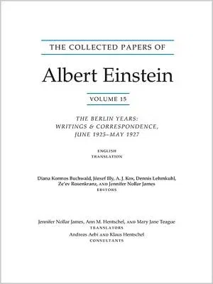 The Collected Papers of Albert Einstein, Volume 15 (Translation Supplement): The Berlin Years: Writings & Correspondence, June 1925-May 1927 (Documentary)