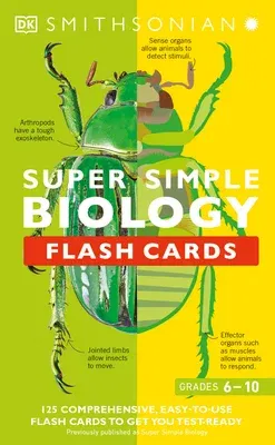 Super Simple Biology Flash Cards: 125 Comprehensive, Easy-To-Use Flash Cards to Get You Test-Ready