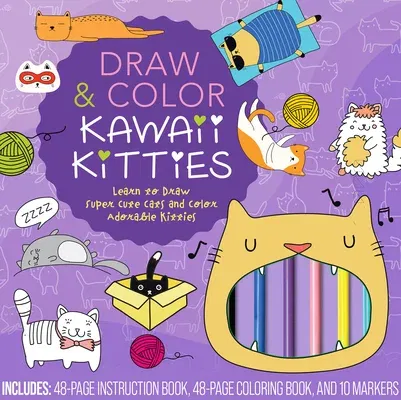 Draw & Color Kawaii Kitties Kit