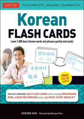 Korean Flash Cards Kit: Learn 1,000 Basic Korean Words and Phrases Quickly and Easily! (Hangul & Romanized Forms) Downloadable Audio Included (Book an