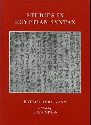 Studies in Egyptian Syntax