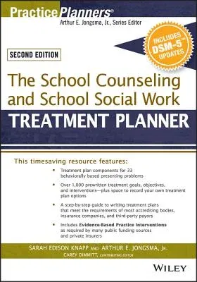 The School Counseling and School Social Work Treatment Planner, with Dsm-5 Updates, 2nd Edition (Revised)