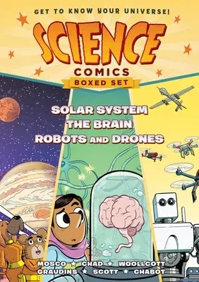 Science Comics Boxed Set: Solar System, the Brain, and Robots and Drones