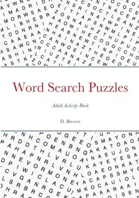 Word Search Puzzles, Adult Activity Book