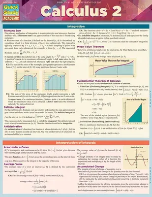 Calculus 2: A Quickstudy Laminated Reference Guide