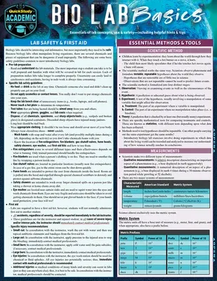 Bio Lab Basics: A Quickstudy Laminated Reference Guide (Second Edition, New Edition, Updated & Revised)