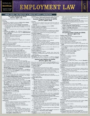 Employment Law: A Quickstudy Laminated Law Reference (Second Edition, New Edition, Updated & Revised)