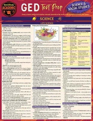 GED Test Prep - Science & Social Studies: A Quickstudy Laminated Reference Guide (First Edition, New)