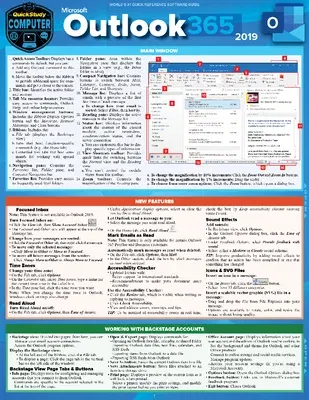 Microsoft Outlook 365 - 2019: A Quickstudy Laminated Software Reference Guide (First Edition, New)