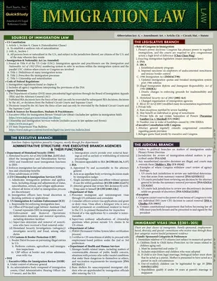 Immigration Law: A Quickstudy Laminated Reference Guide (Third Edition, New Edition, Updated & Revised)