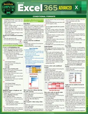 Microsoft Excel 365 Advanced: A Quickstudy Laminated Reference Guide (First Edition, New)