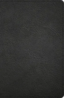 CSB Personal Size Giant Print Bible, Black Genuine Leather