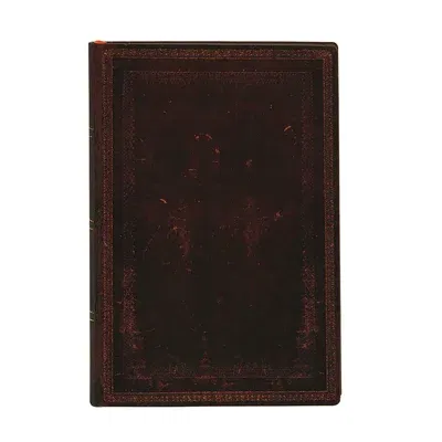 Black Moroccan Bold Softcover Flexis Mini 240 Pg Unlined Old Leather Collection