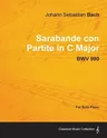 Sarabande Con Partite in C Major - Bwv 990 - For Solo Piano