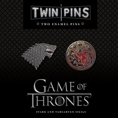 Game of Thrones Twin Pins: Stark and Targaryen Sigils: Two Enamel Pins (Enamel Pin Sets, Game of Thrones Buttons, Jewelry from Books)