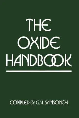 The Oxide Handbook (Softcover Reprint of the Original 1st 1973)