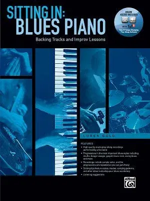 Sitting in -- Blues Piano: Backing Tracks and Improv Lessons, Book & Online Audio/Software