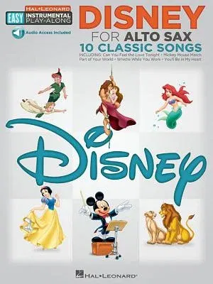 Disney - 10 Classic Songs: Alto Sax Easy Instrumental Play-Along Book with Online Audio Tracks